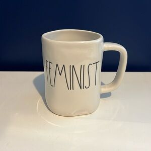 Rae Dunn “Feminist” White Mug